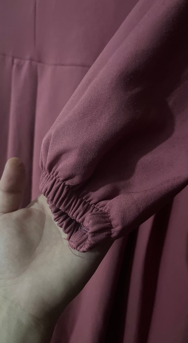 Gül kurusu Kollu Salaş Elbise - Görsel 5