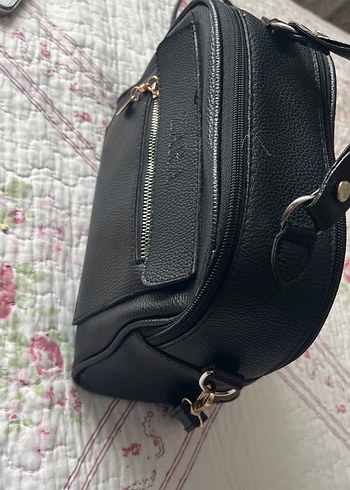 Siyah Deri Fermuarlı Kadın Çanta - Görsel 17