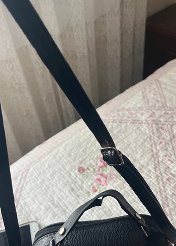 Siyah Deri Fermuarlı Kadın Çanta - Görsel 12