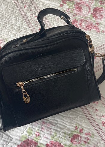 Siyah Deri Fermuarlı Kadın Çanta - Görsel 8