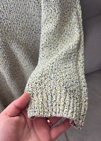 Gri Boğazlı Örgü Kadın Kazak - Görsel 3