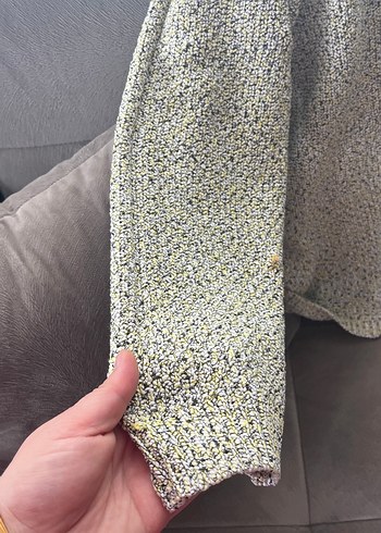 Gri Boğazlı Örgü Kadın Kazak - Görsel 4