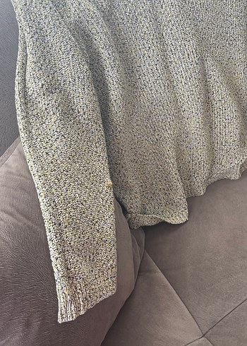 Gri Boğazlı Örgü Kadın Kazak - Görsel 2