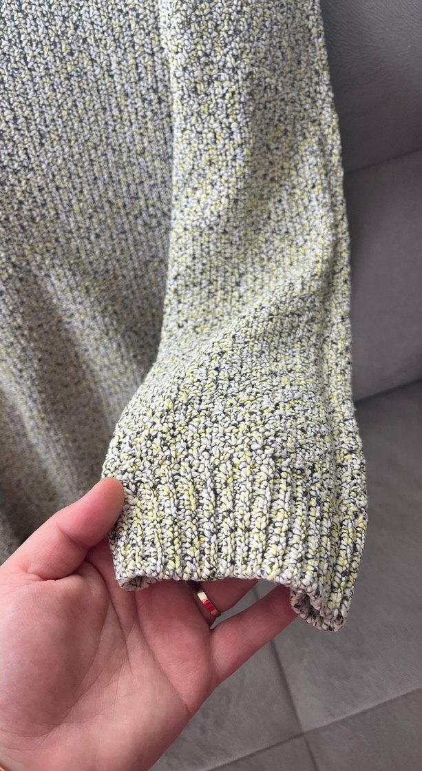 Gri Boğazlı Örgü Kadın Kazak - Görsel 3