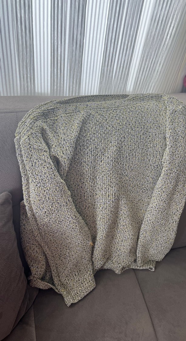 Gri Boğazlı Örgü Kadın Kazak - Görsel 5