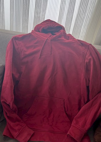 Bordo Kapüşonlu Salaş Kadın Sweatshirt - Görsel 2