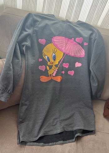 Gri Uzun Kollu Hamile Tişörtü - Görsel 5