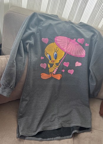 Gri Uzun Kollu Hamile Tişörtü - Görsel 4