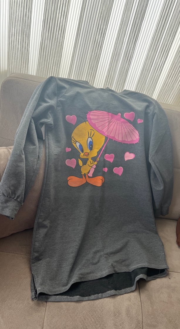 Gri Uzun Kollu Hamile Tişörtü - Görsel 3