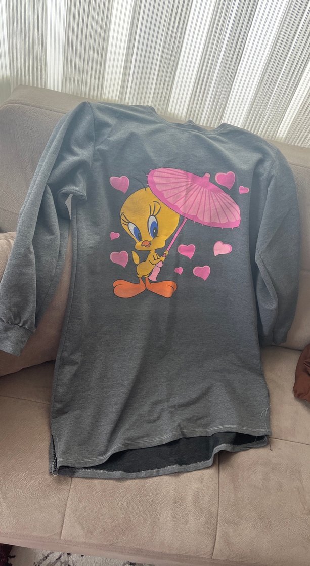 Gri Uzun Kollu Hamile Tişörtü - Görsel 5