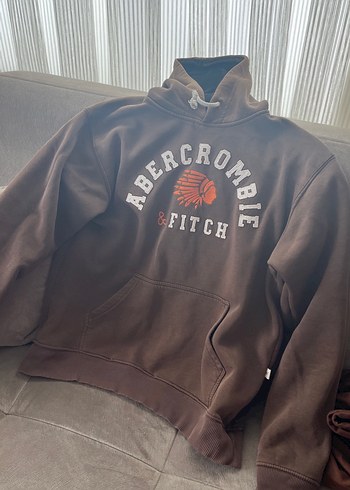 Kahverengi Kapüşonlu Uzun Kollu Sweatshirt - Görsel 3