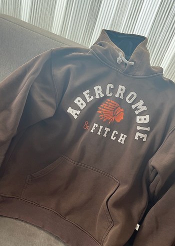 Kahverengi Kapüşonlu Uzun Kollu Sweatshirt - Görsel 5