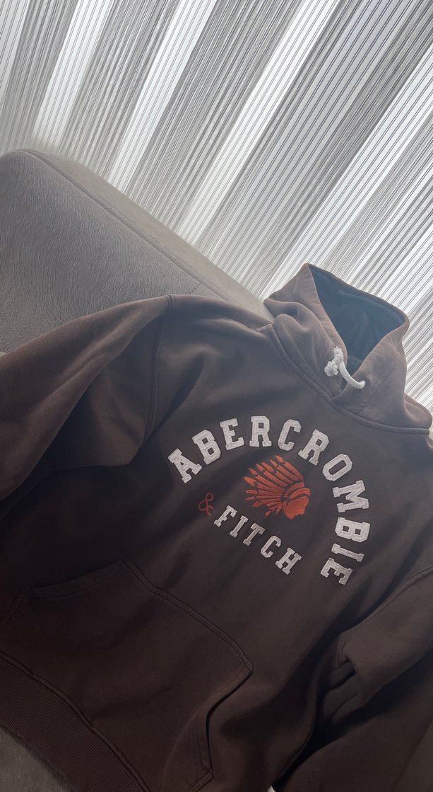 Kahverengi Kapüşonlu Uzun Kollu Sweatshirt - Görsel 4