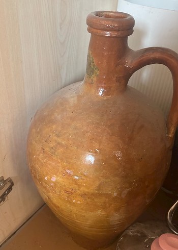 Koyu Bej Kulplu Seramik Vazo - Görsel 5