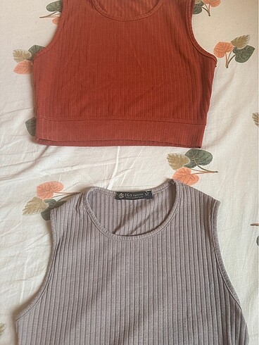 Zara Crop top 2li takım