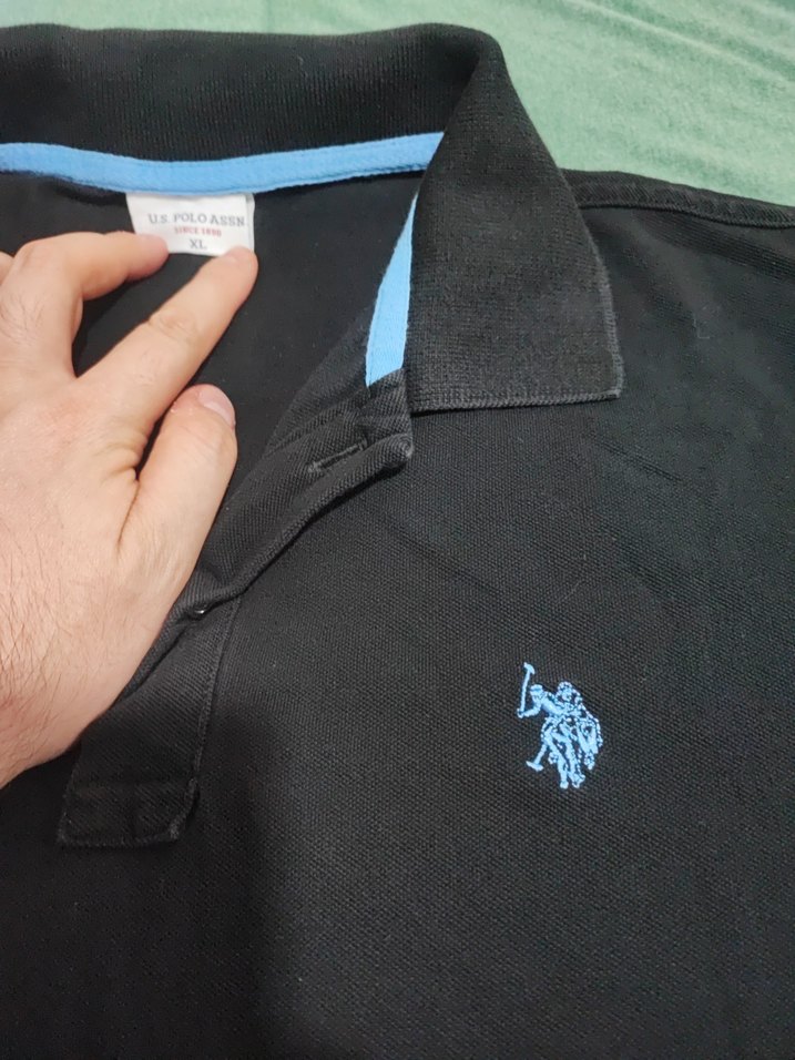U.S. Polo Assn. Erkek Siyah Polo Tişört - Görsel 2