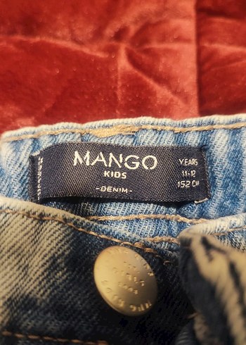 Mavi Bağlama Desenli Mini Kot Şort - Görsel 3