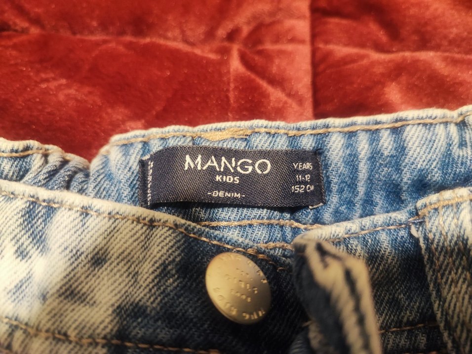 Mavi Bağlama Desenli Mini Kot Şort - Görsel 3