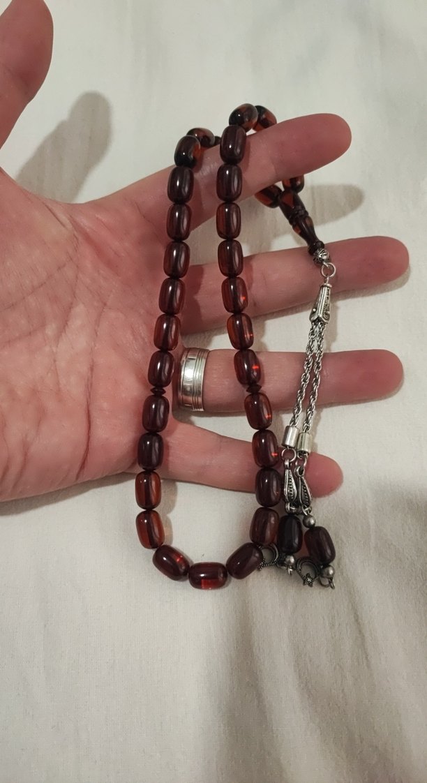 Ateş kehribar Erkek Tesbih - Görsel 3