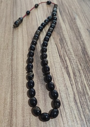 Erkek Siyah Minimalist Kaplan Gözü Tesbih - Görsel 2