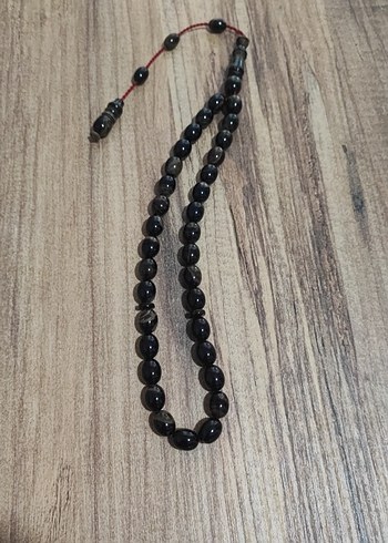 Erkek Siyah Minimalist Kaplan Gözü Tesbih - Görsel 3