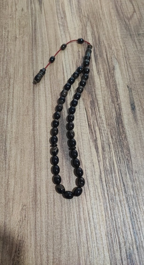 Erkek Siyah Minimalist Kaplan Gözü Tesbih - Görsel 3