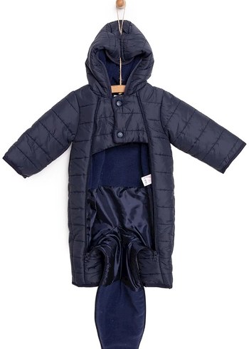 Fermuarlı Lacivert Bebek Tulumu 9Ay 74cm - Görsel 3