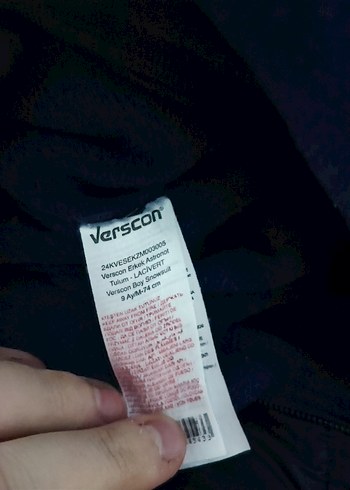 Fermuarlı Lacivert Bebek Tulumu 9Ay 74cm - Görsel 7