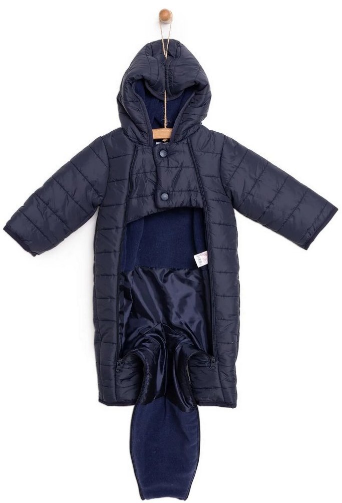 Fermuarlı Lacivert Bebek Tulumu 9Ay 74cm - Görsel 3