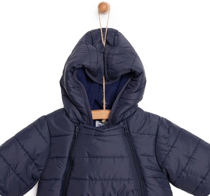 Fermuarlı Lacivert Bebek Tulumu 9Ay 74cm - Görsel 5