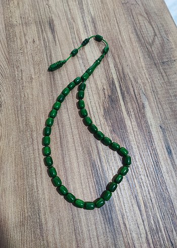 Yeşil Sıkma Kehribar Erkek Tesbih - Görsel 6