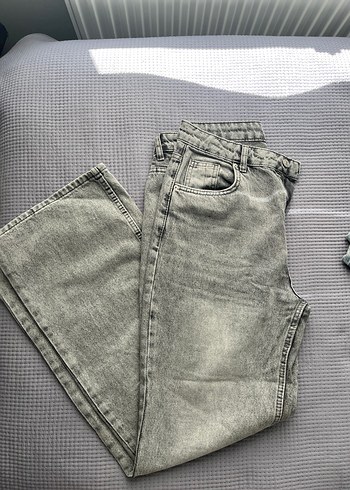 Gri Rahat Kesim Midi Kot Pantolon