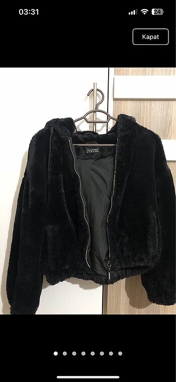 BERSHKA peluş mont