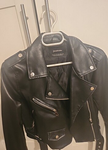 m Beden siyah Renk Stradivarius Biker Deri Ceket