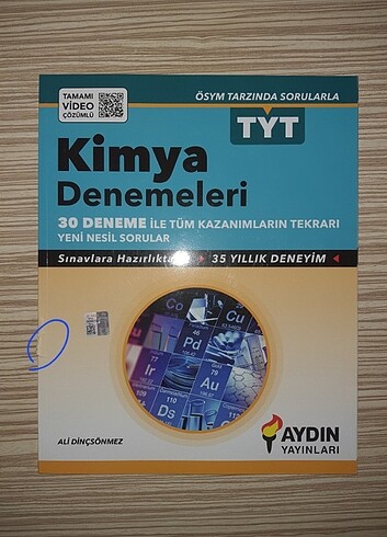 Aydın Yayınları TYT Kimya Denemeleri