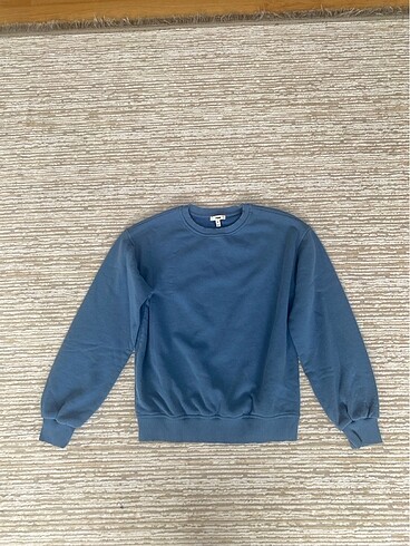 xs Beden Mavi sweatshirt