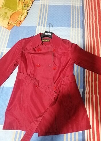 m Beden Bordo Trenchcoat