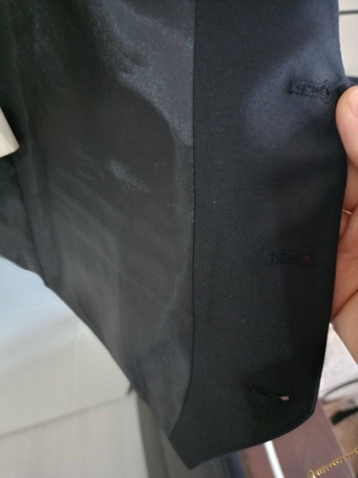 Düğmeli Siyah Erkek Yelek - Görsel 2