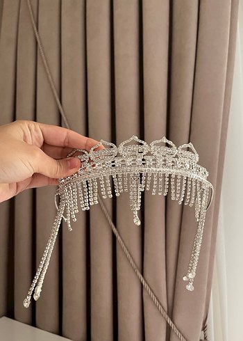 Zincir Detaylı Bohem Gelin Tacı