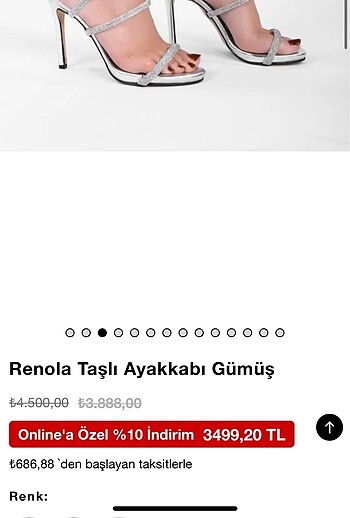 41 Beden Gümüş topuklu sandalet