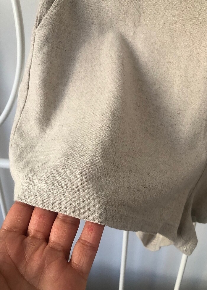 Keten şort - Görsel 2