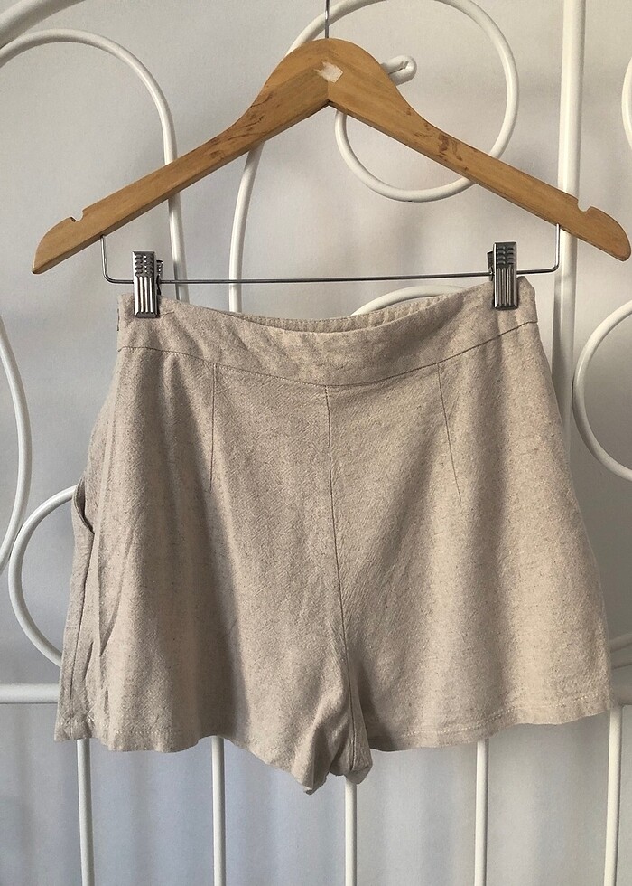 Keten şort - Görsel 3