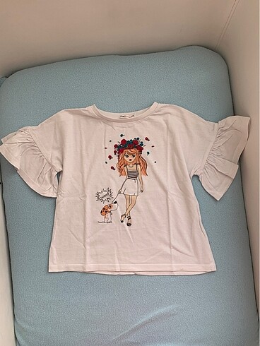 5 Yaş Beden çeşitli Renk 7 adet kız Tshirtler