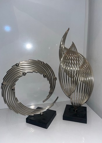 Gümüş Modern Figürin Seti