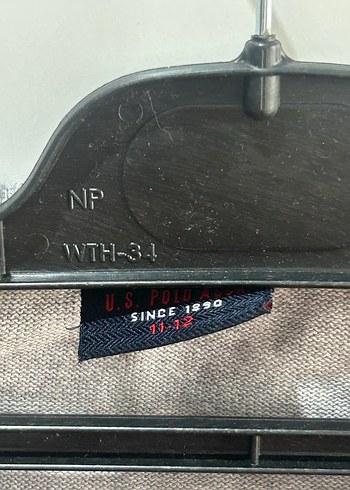 U.S Polo Assn. Gri, Uzun Kollu, Desenli Triko Hırka. Polo marka