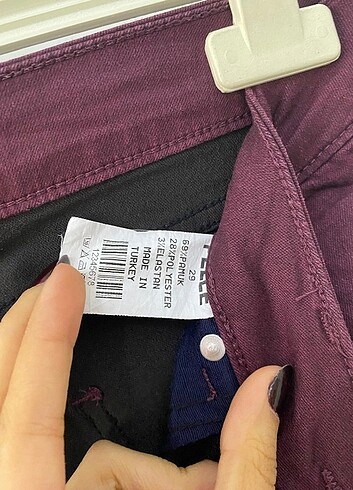 38 Beden Mor kot pantolon 
