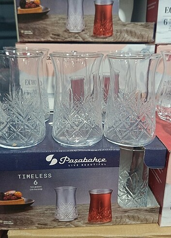  Beden beyaz Renk 6 ADET PAŞABAHÇE TIMELESS ÇAY BARDAĞI