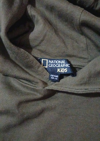 10 Yaş Beden Erkek Çocuk Kapüşonlu Kahverengi Sweatshirt