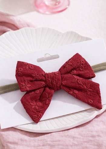 Pembe Fiyonk Detaylı Çocuk Saç Bandı - Görsel 3