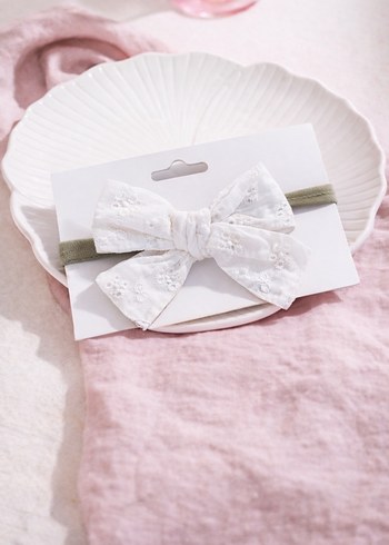 Pembe Fiyonk Detaylı Çocuk Saç Bandı - Görsel 2